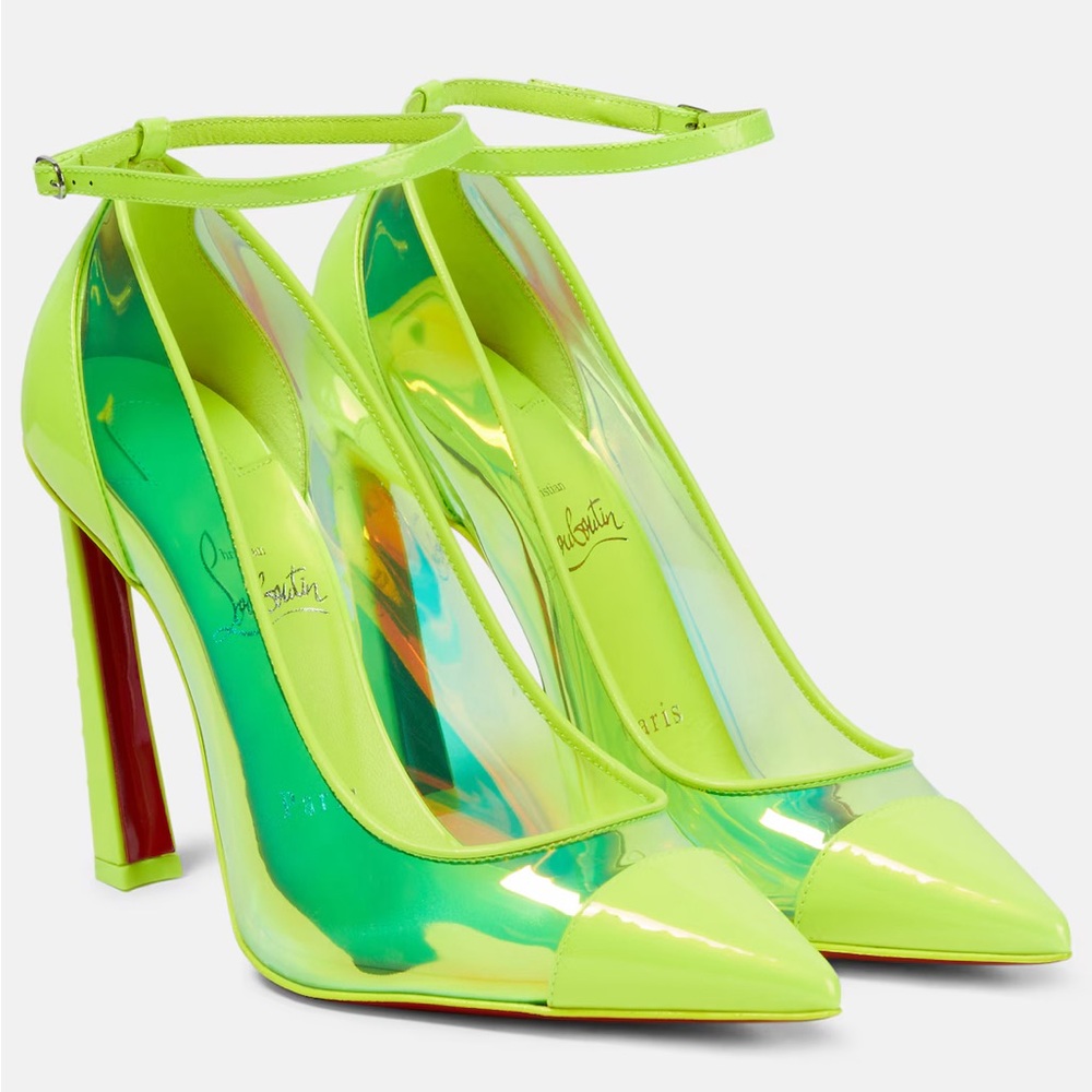 Christian Louboutin Iridescent Neon Heels - Picture 1 of 6